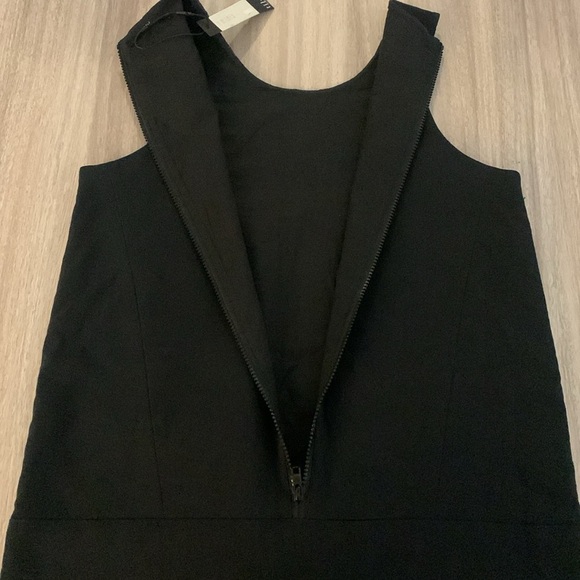 NWT Tibi Black Resin Basketweave Sleeveless Shift Short Dress Size 4 - Picture 8 of 10